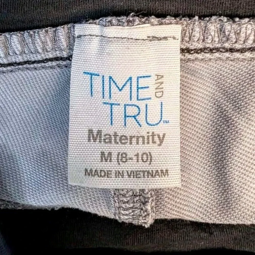 Time and Tru ~ Full Panel Maternity Skinny Jeans ~ Size‎ M 8-10 ~ Grey Denim